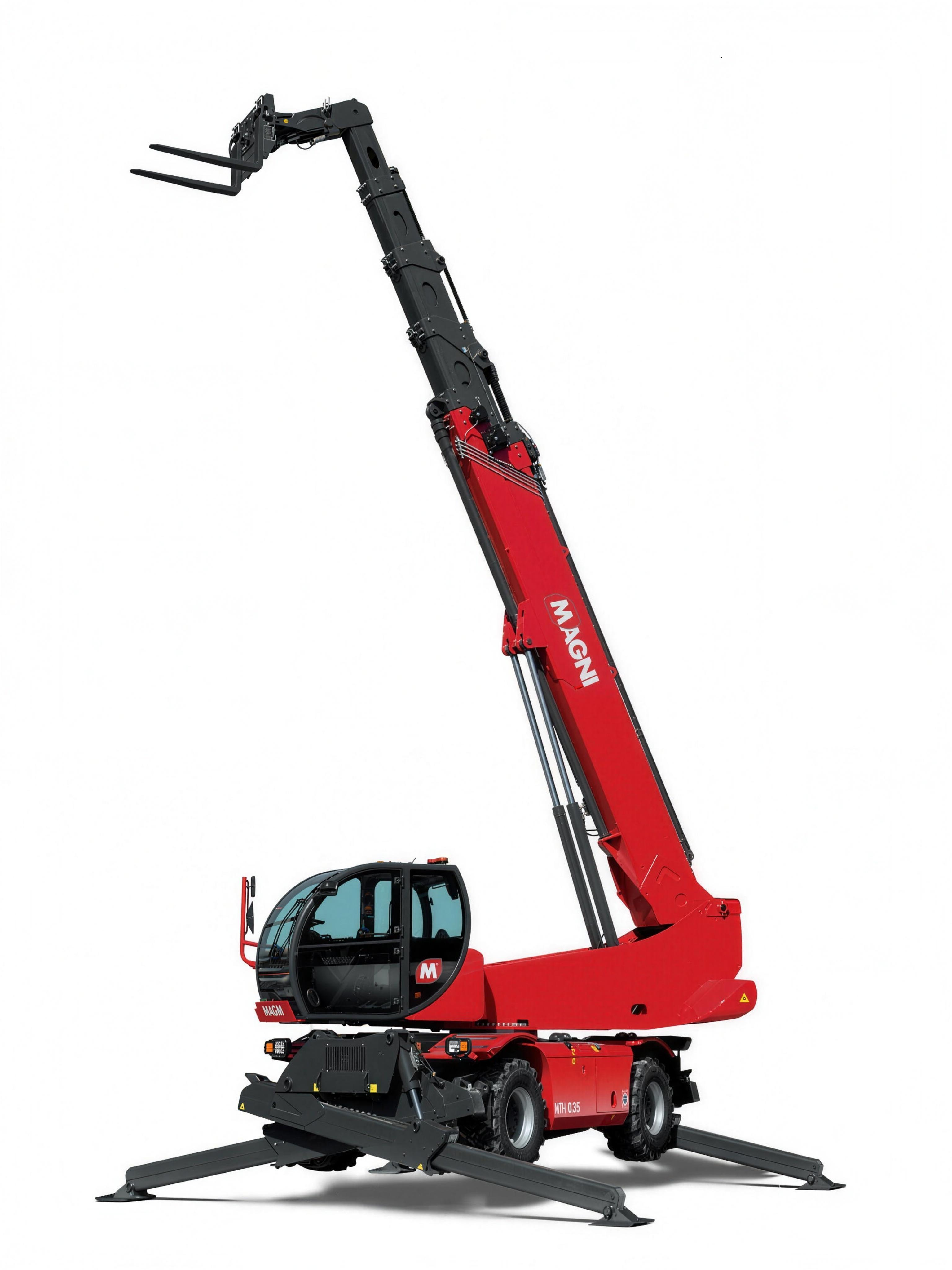 Magni RTH 8.35 roterande teleskoplastare, frilagd render